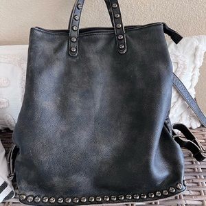 Free People Ellie Leather Studded Backpack